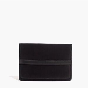 Madewell Albury Clutch Black Leather/Suede